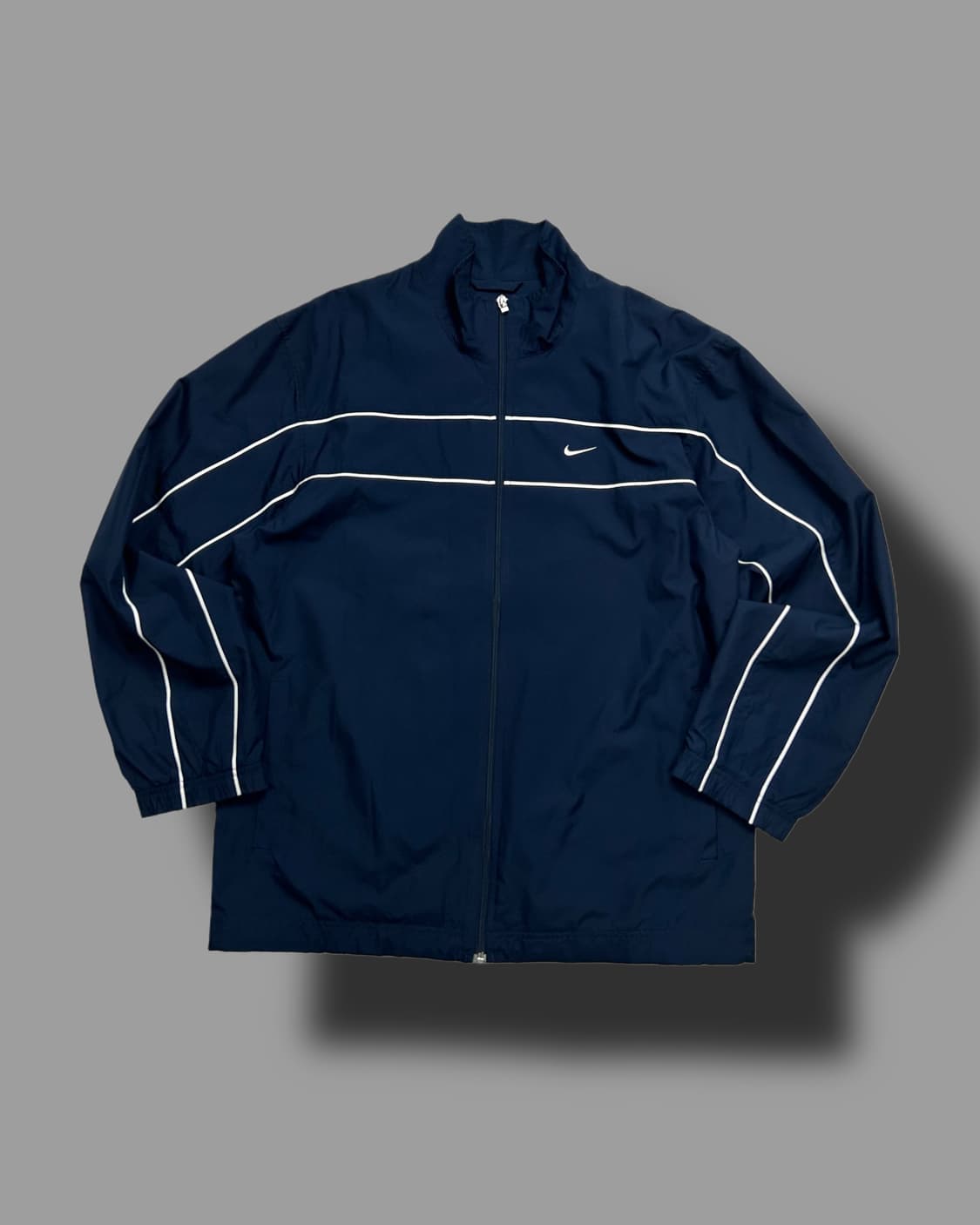 나이키 네이비 화이트 파이핑 바람막이 M 상품이미지4