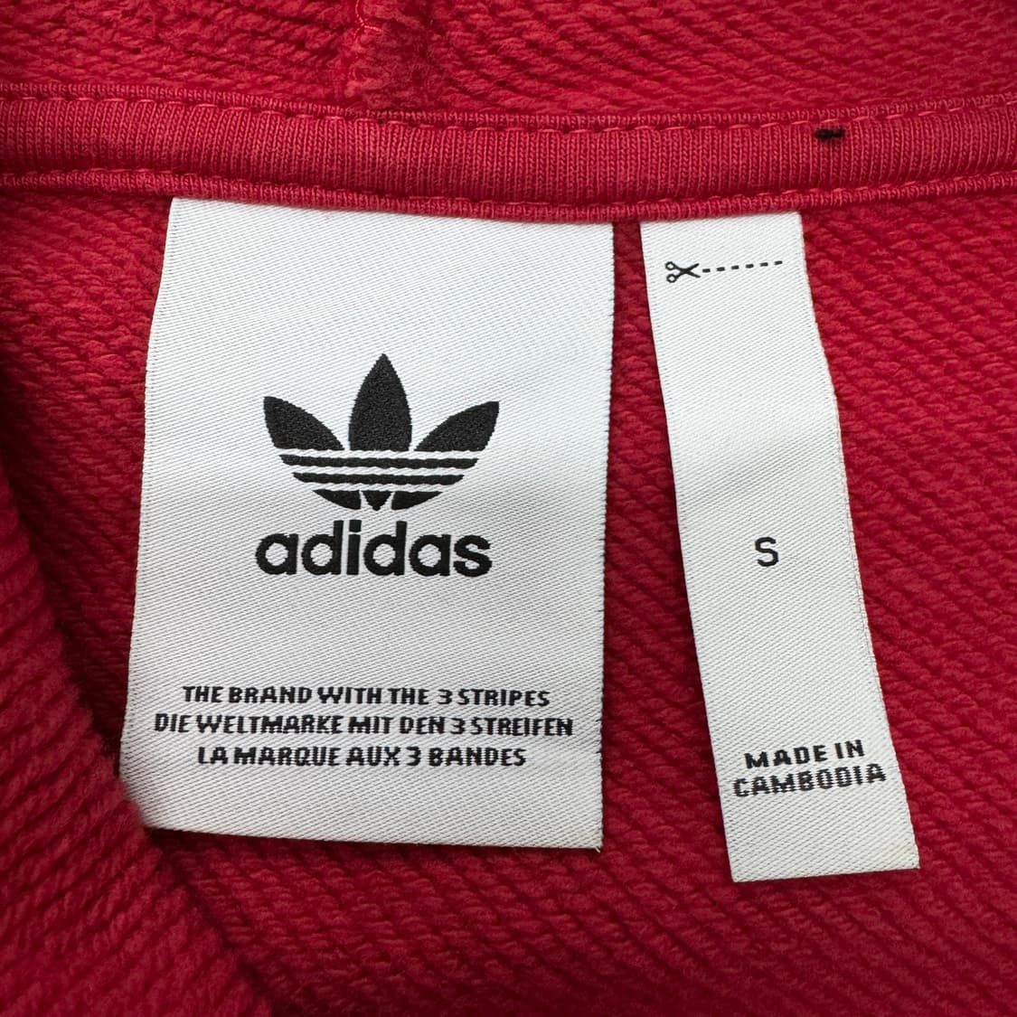 아디다스 신형 빅로고 파이어버드 오버핏 올드스쿨 후드티 레드 상품이미지4