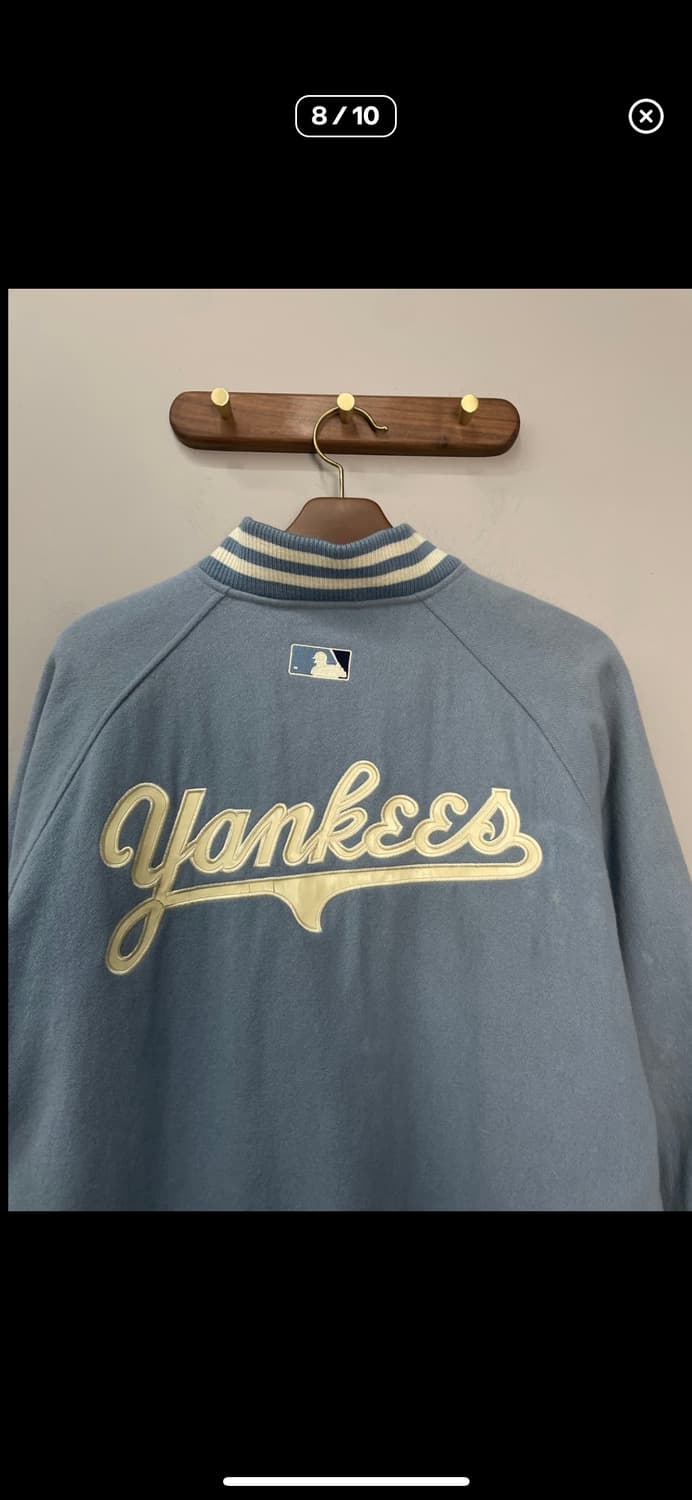 WWS MLB 양키스 라이트블루 울 바시티자켓 A2930 상품이미지7