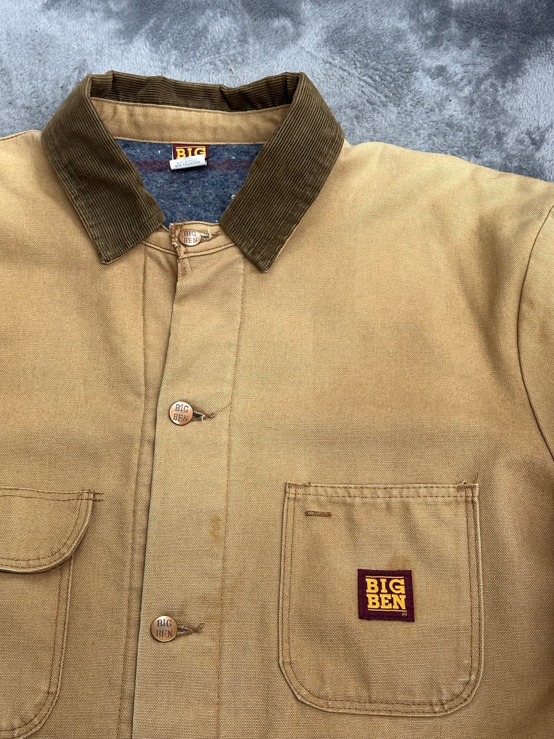 80s BIGBEN 데님 초어 자켓 XL 상품이미지5
