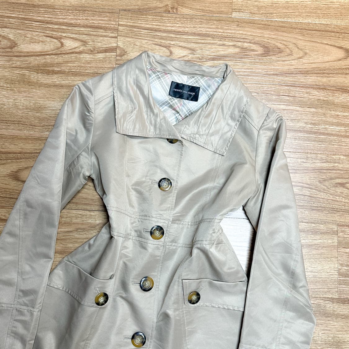 빈티지 라떼 트렌치 코트 자켓 히메갸루 로걀 모리걸 긱시크 라떼갸루 고딕 상품이미지2