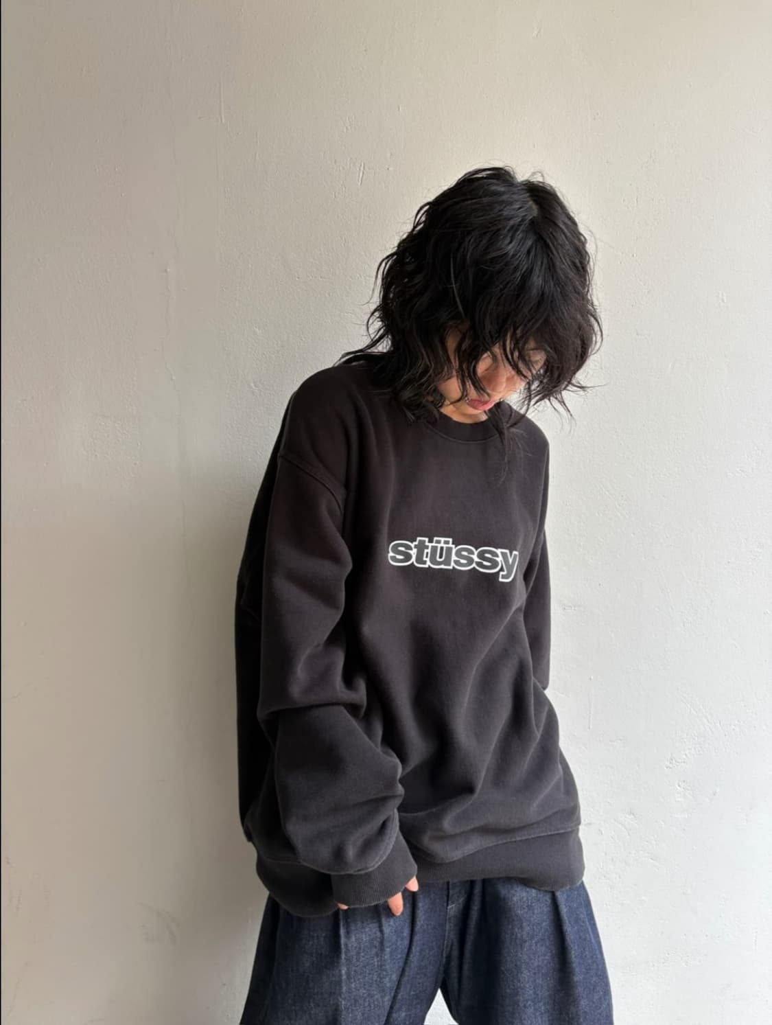 스투시 오버핏 SS로고 스웻셔츠 상품이미지7