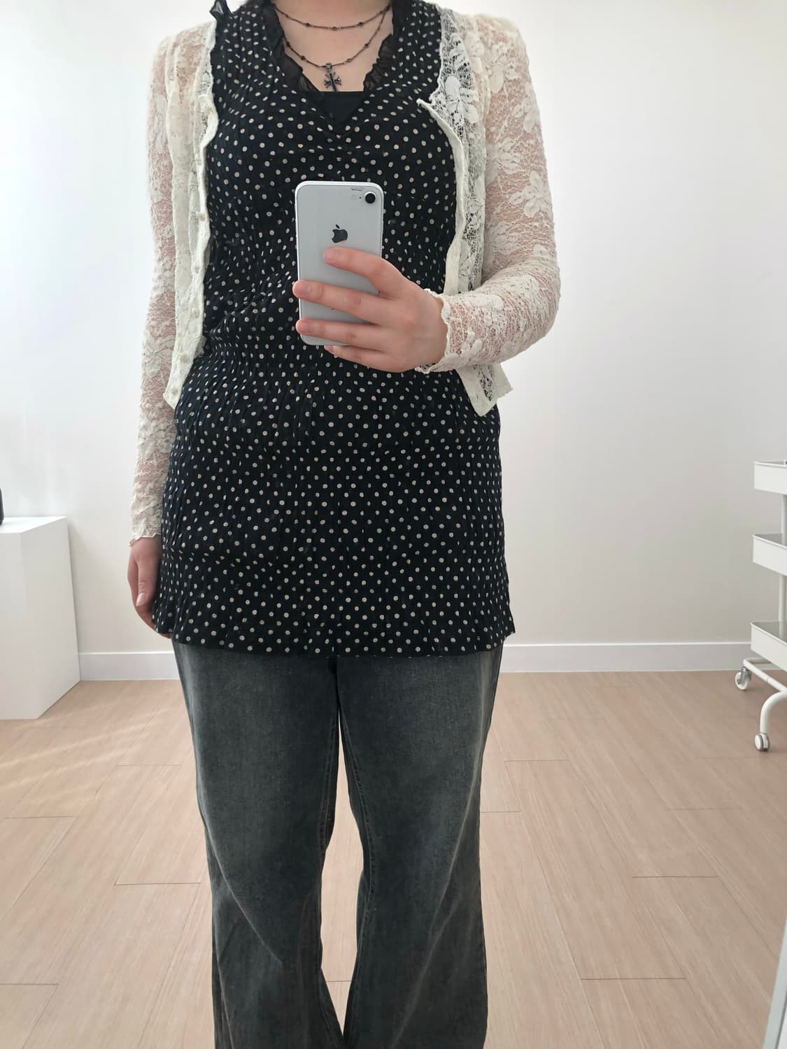 힙러블리 도트 레이어드 코디 상품이미지5