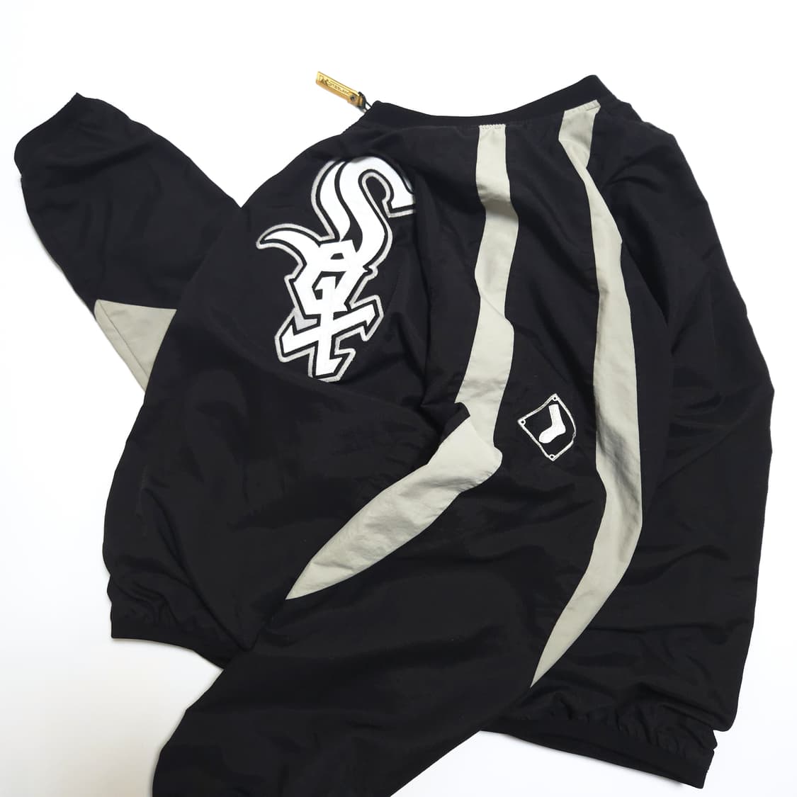 마제스틱 올드스쿨 화이트삭스 아노락 웜업 바람막이 상품이미지3