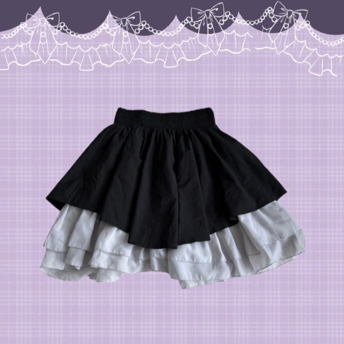 Axes femme black lace corset skirt 상품이미지2
