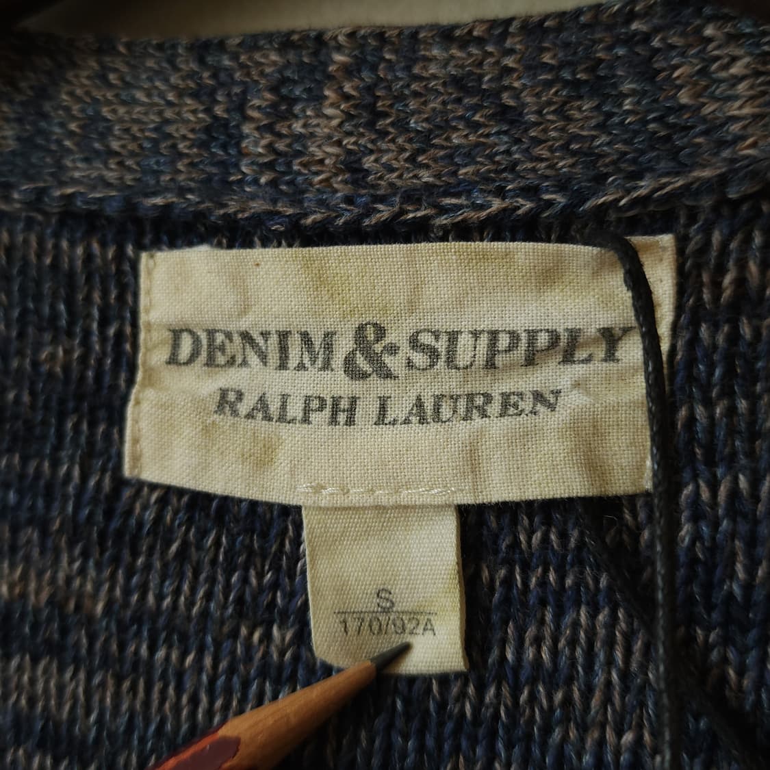 폴로 데님앤서플라이 패치워크 인디고 가디건 S 상품이미지5