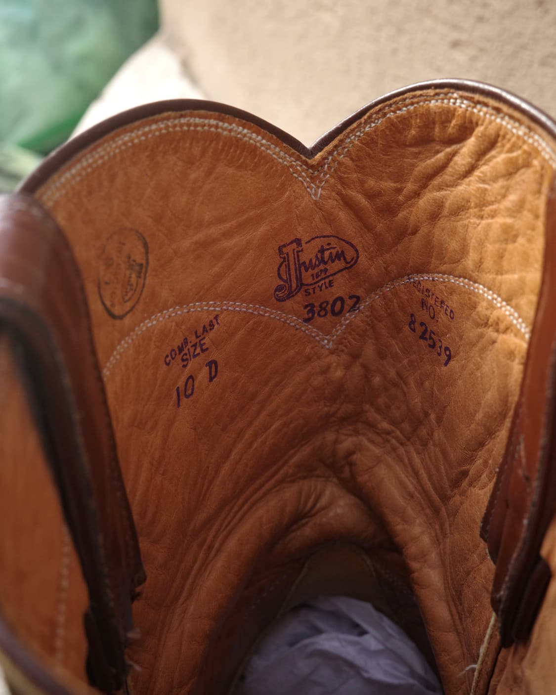 70‘s Justin Boots 3802 로퍼 웨스턴 부츠 상품이미지4