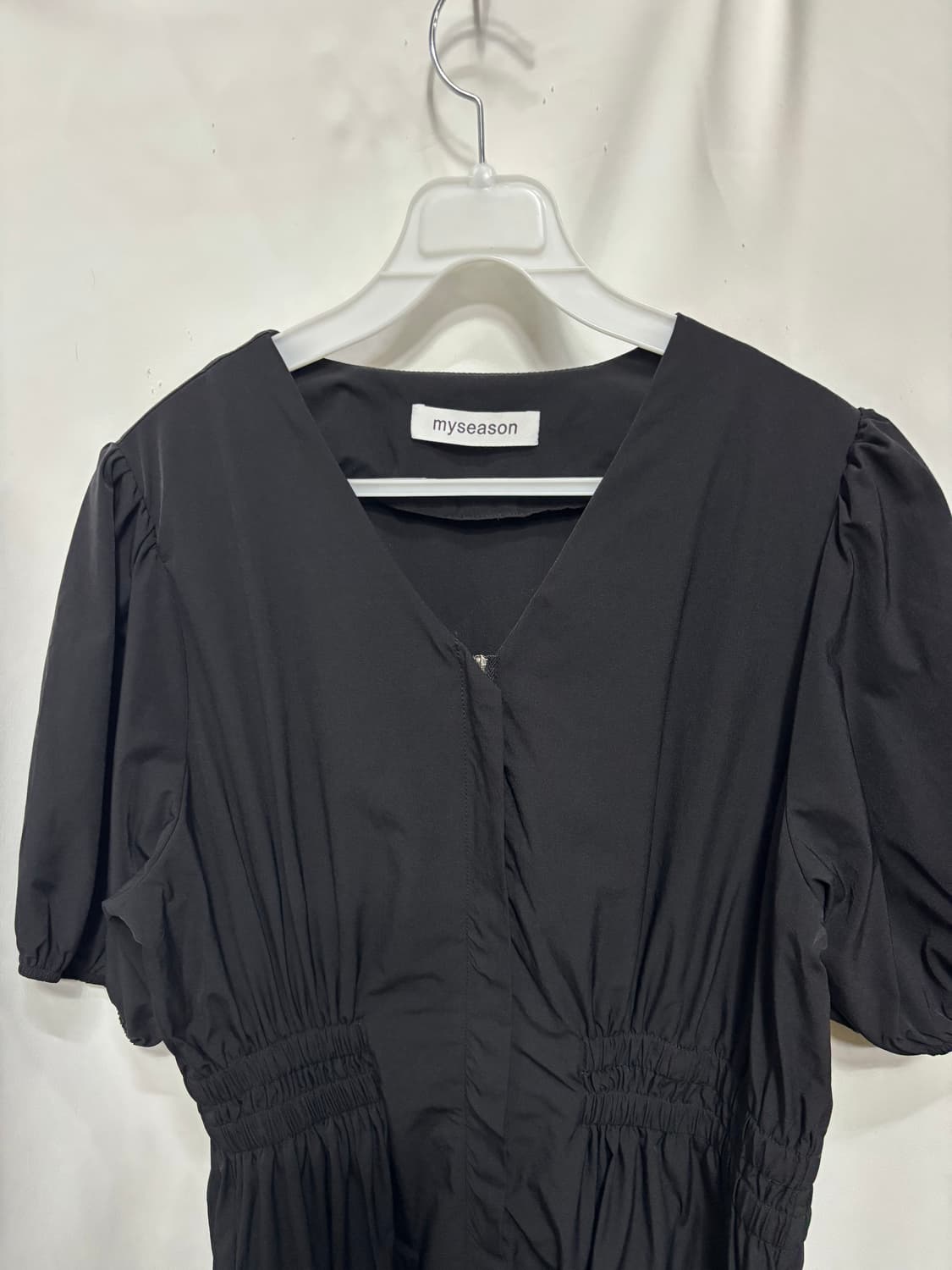 마이시즌(myseason)슈린온 투밴딩 앞 지퍼 브이넥 롱 원피스 상품이미지2