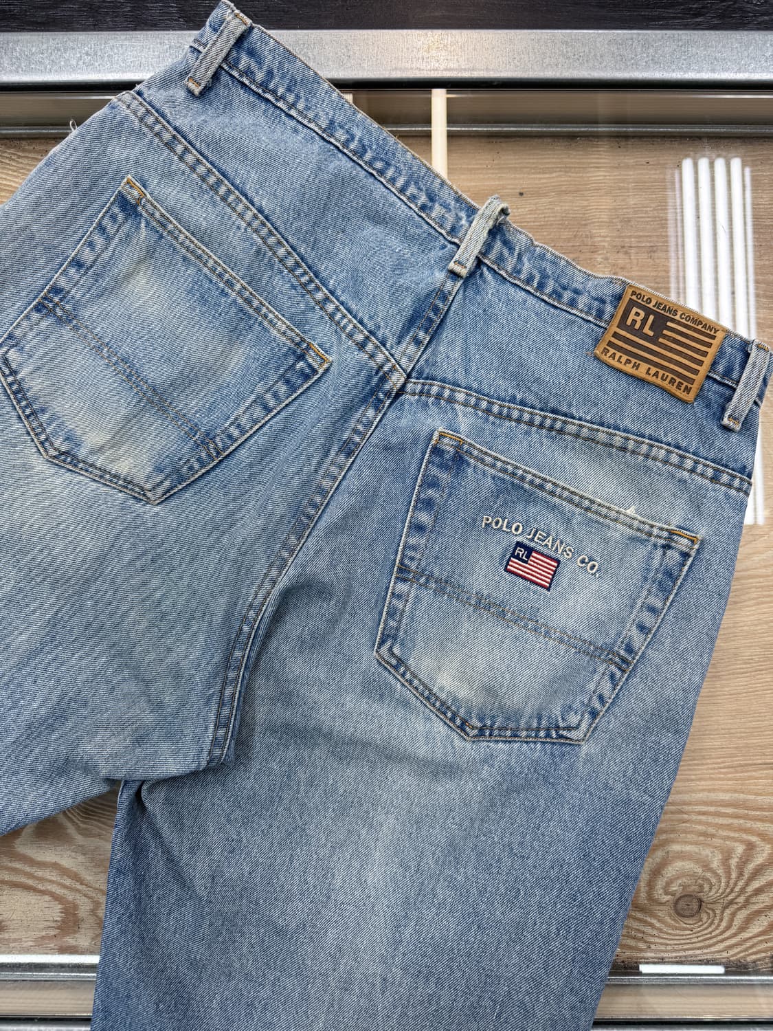 폴로 진스 아치 로고 와이드 데님 팬츠 상품이미지5