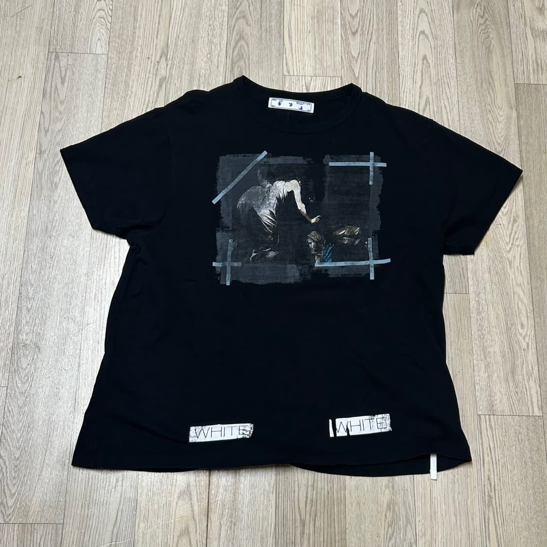 오프화이트 20ss 카라바조 오버핏 반팔 티셔츠 110-115 상품이미지1