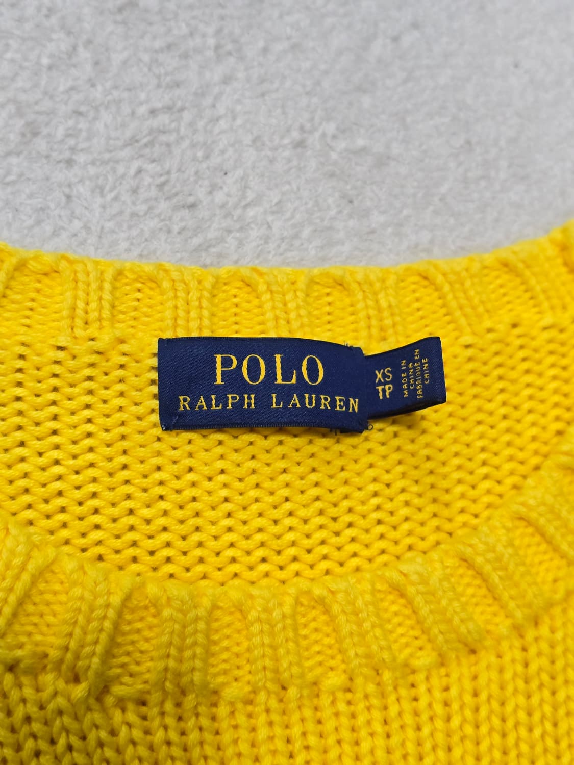 폴로랄프로렌 성조기 플래그 크루넥 스웨터 옐로우 XS 상품이미지4