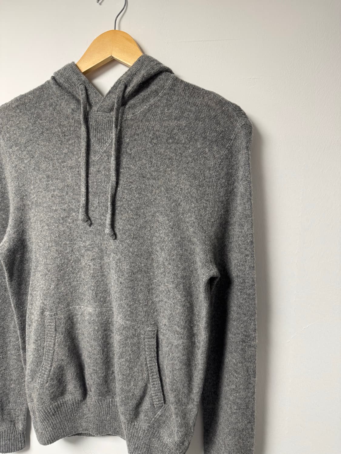 폴로 랄프로렌 캐시미어 그레이 후드 니트 S 상품이미지3