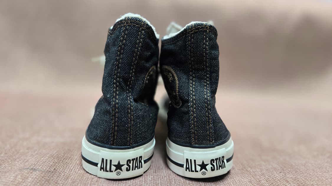 컨버스 미착용 240mm- 데님 하이탑 운동화 안감 털포인트 상품이미지5