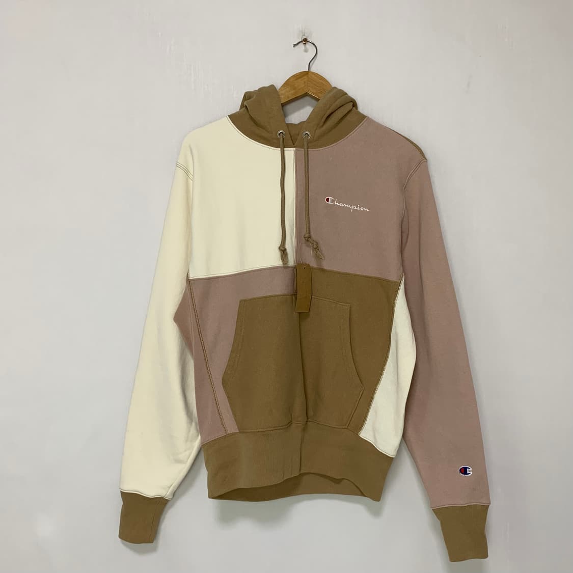 챔피온 후드티 여성 루즈핏 초코 핑크 유니크 컬러 상품이미지1