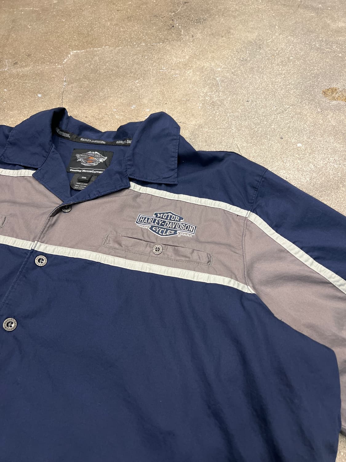 할리데이비슨 자수 반팔 셔츠 3XL 상품이미지4