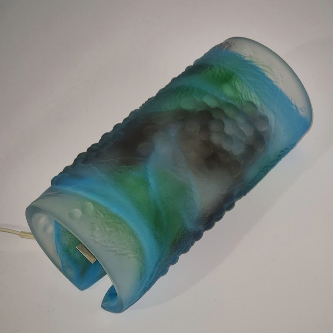 70s 이와타 아트글라스 포도 마블 기둥 램프 상품이미지10