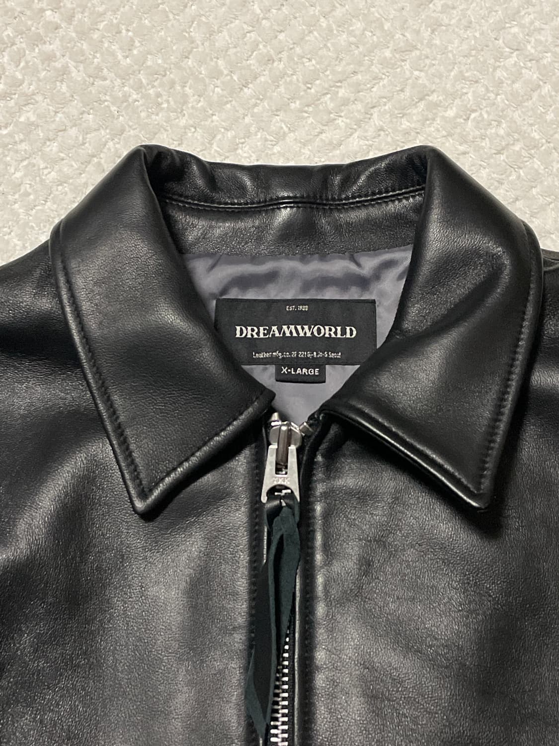 DREAMWORLD 드림월드 램스킨 양가죽 블루종 레더 자켓 상품이미지4