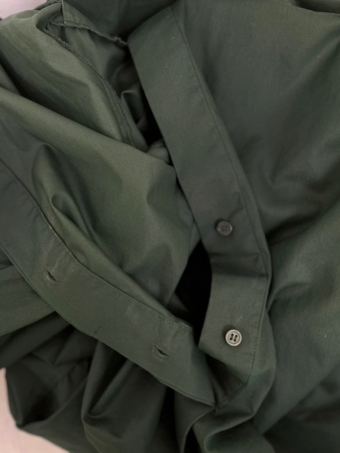 COS 코스 다크 그린 코튼 셔츠 원피스 상품이미지4