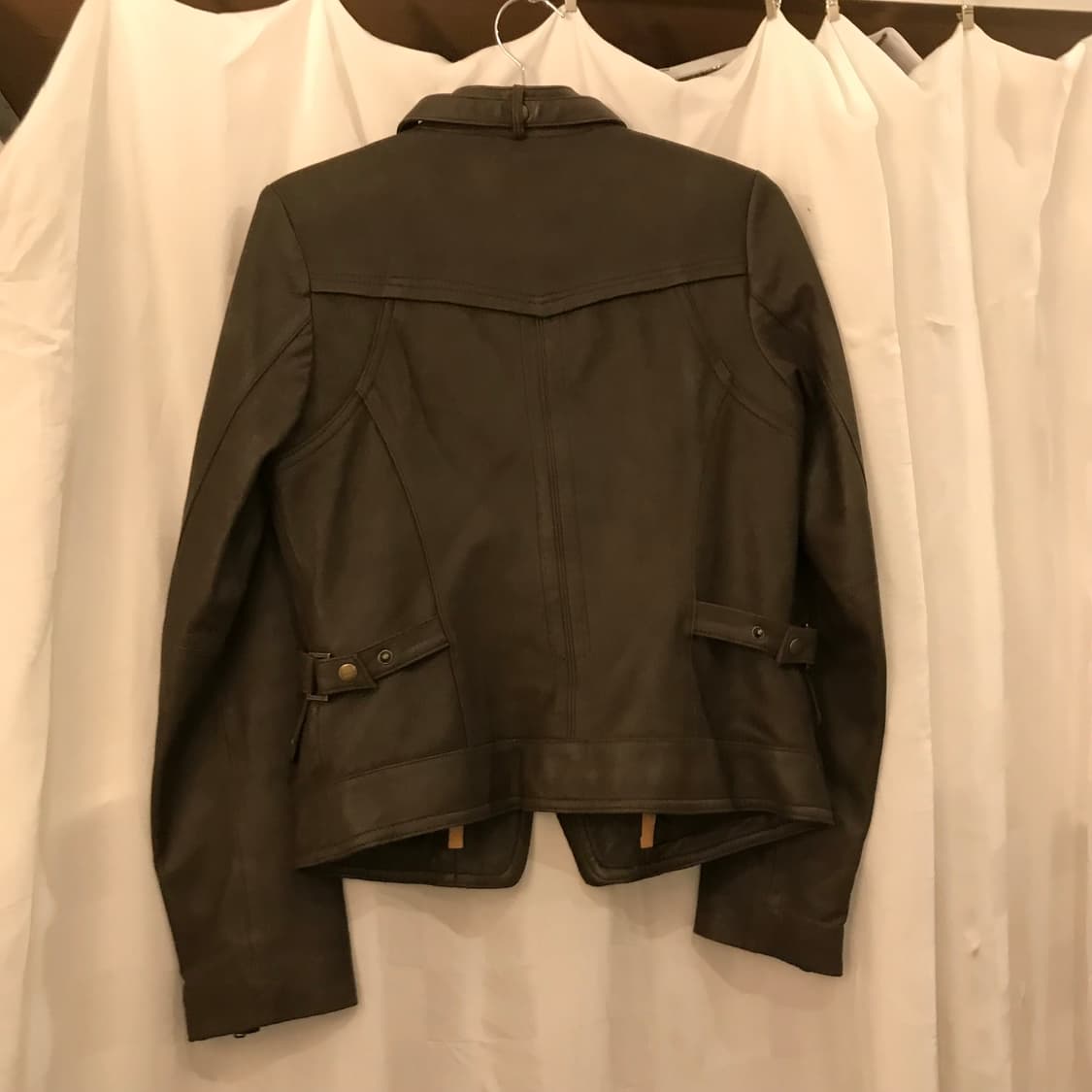 Hong Sung Wan  디자이너 램스킨 브라운 레더자켓 상품이미지5