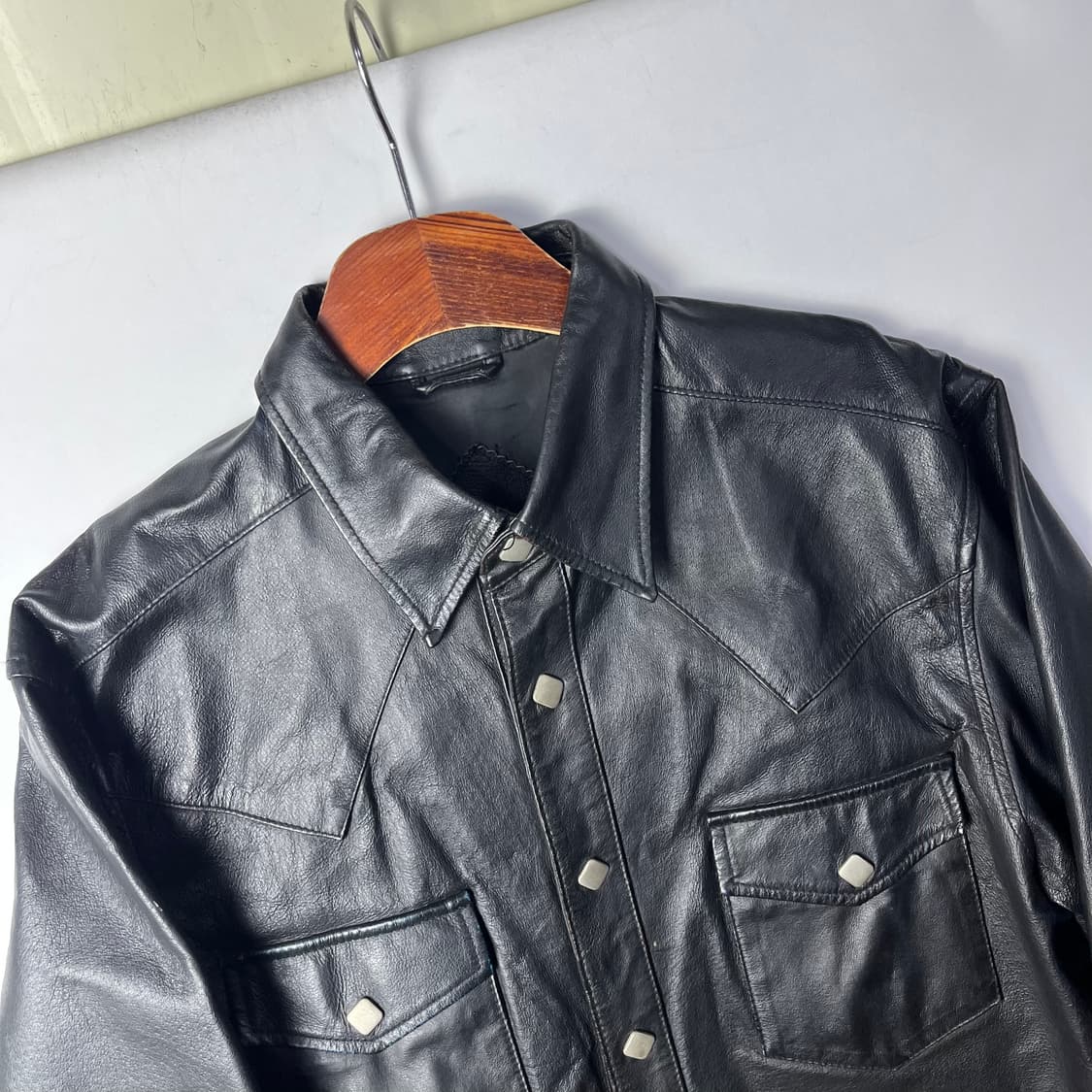 [LAZZI] 빈티지 레더 웨스턴 셔츠 상품이미지2