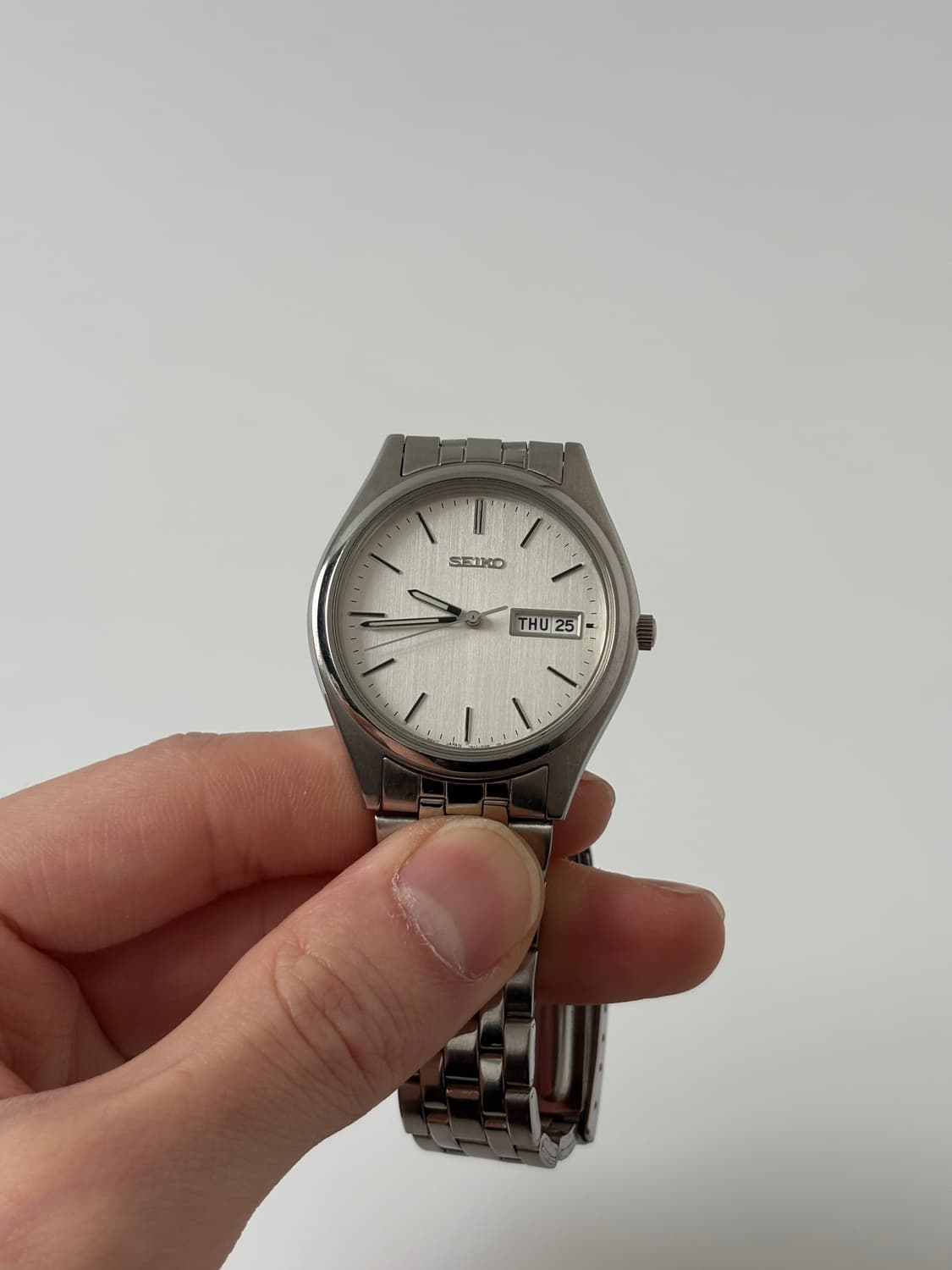 세이코 1990년대 실버 쿼츠 남성 상품이미지2