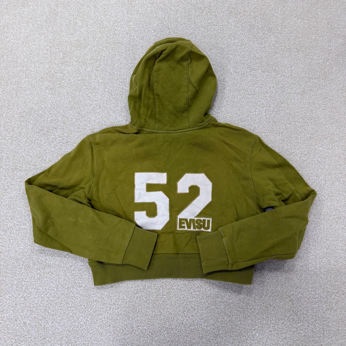 M 에비수 여성 빅로고 크롭 후드티 0128T1 상품이미지2