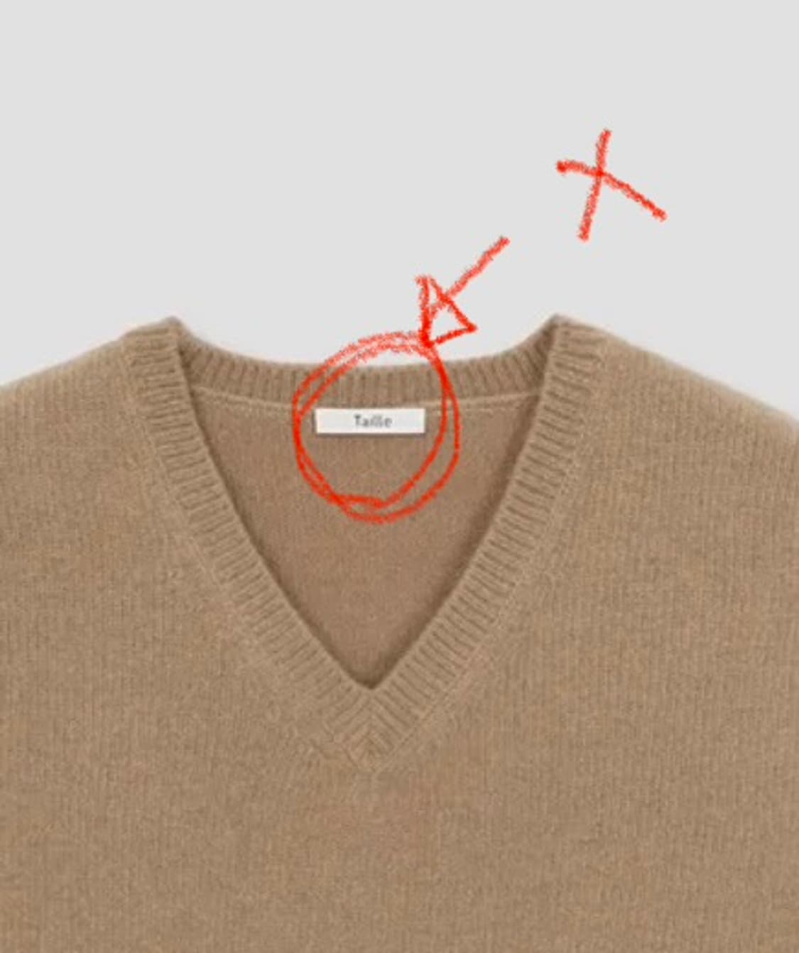 타일레 브이넥니트 카멜 1사이즈 상품이미지2