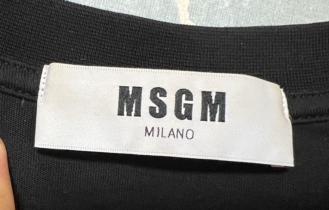 MSGM 여자 반팔티 11주년 멀티 자수로고 오버핏 블랙 M 95 66 상품이미지3