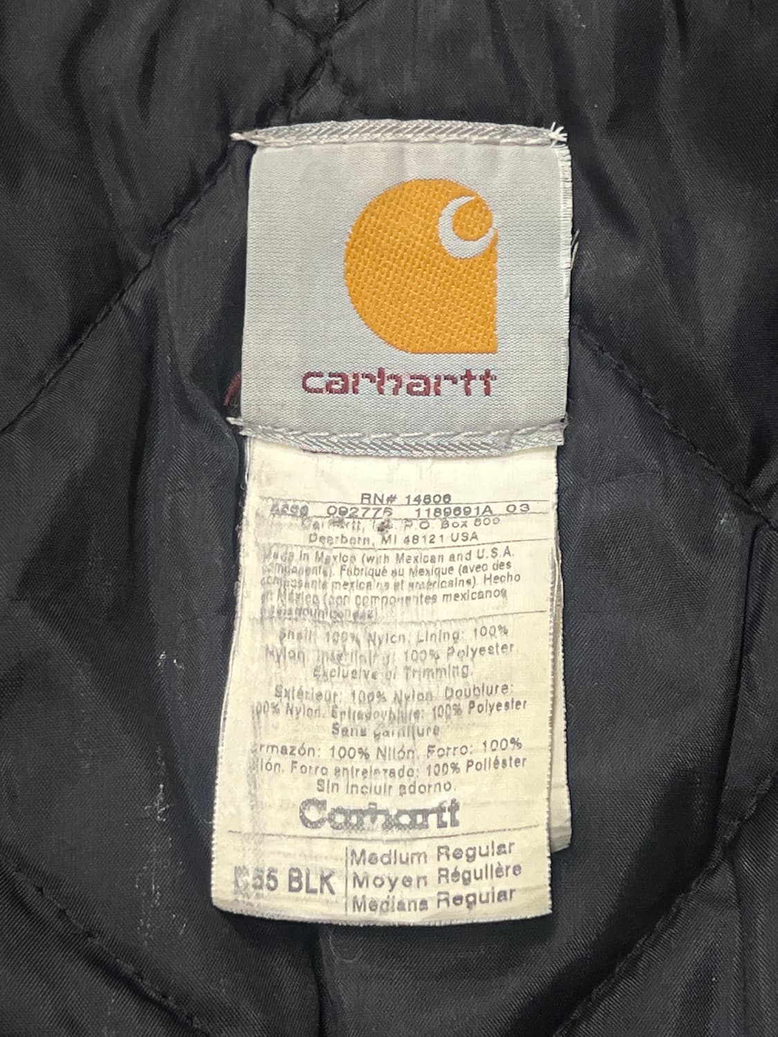  00’s칼하트 아크틱(Arctic) 퀼트 블랙 덕 트래디셔널 코트 상품이미지5