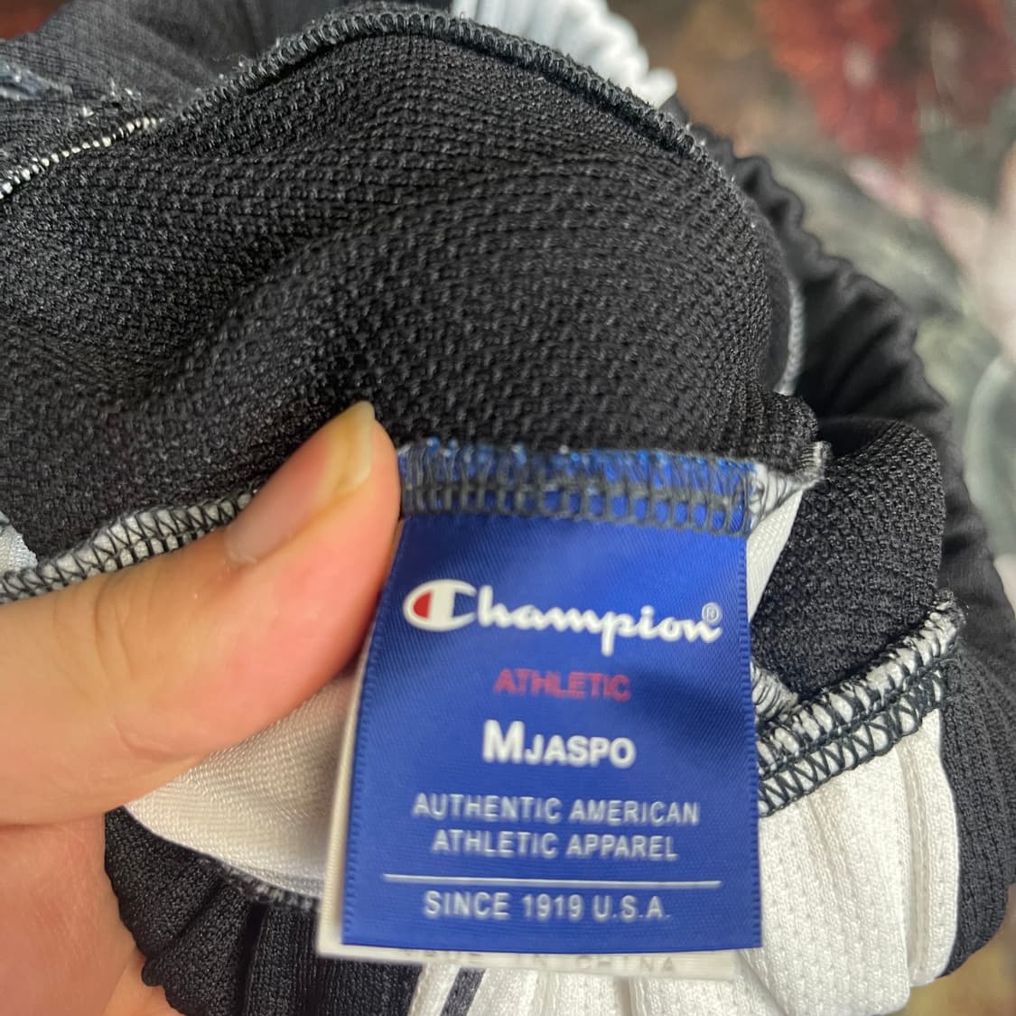 챔피온 빈티지 스몰로고 화이트사이드라인 블랙트랙팬츠 M 상품이미지3