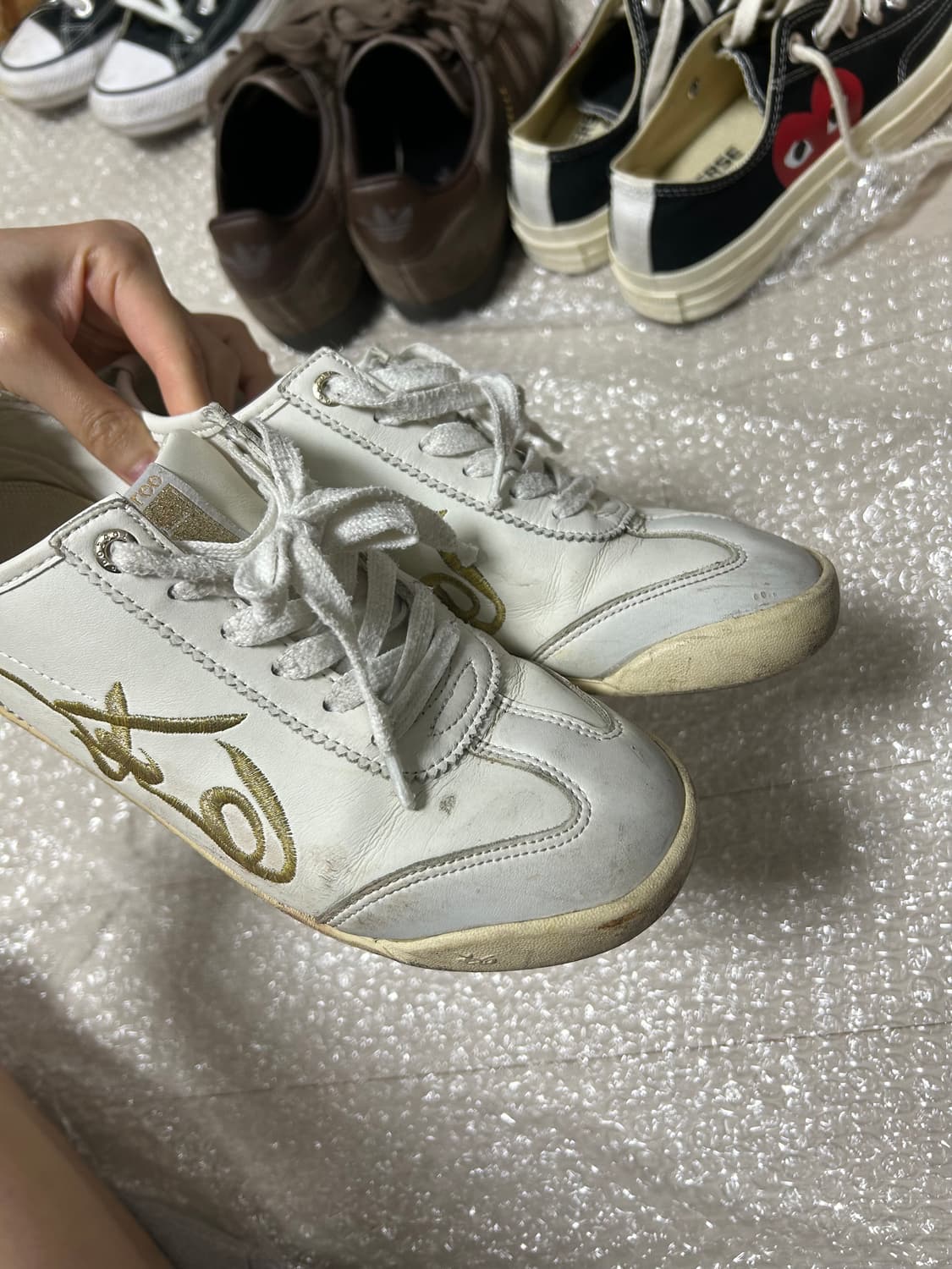 오니츠카타이거 멕시코 66 흰금 스니커즈 240 상품이미지3