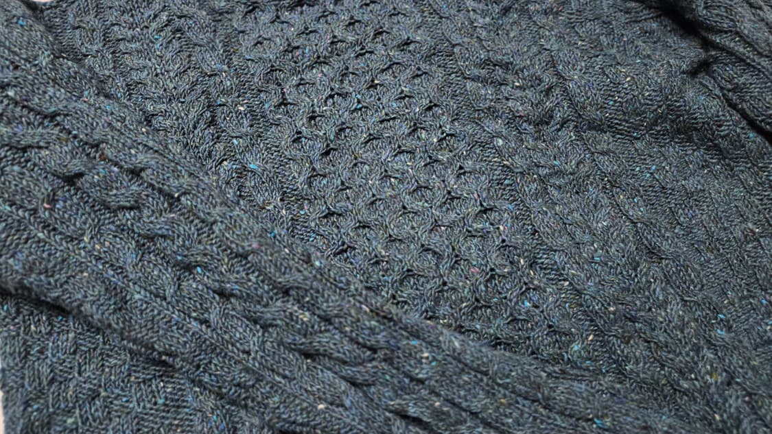 L.L.BEAN 아일랜드 울 니트 블루그린 L~XL  상품이미지2