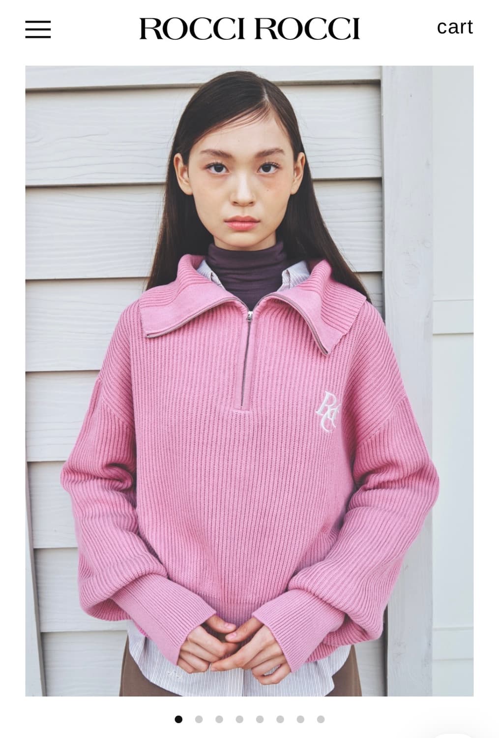 로씨로씨 RCC Knit Half Zipup- pink 상품이미지1