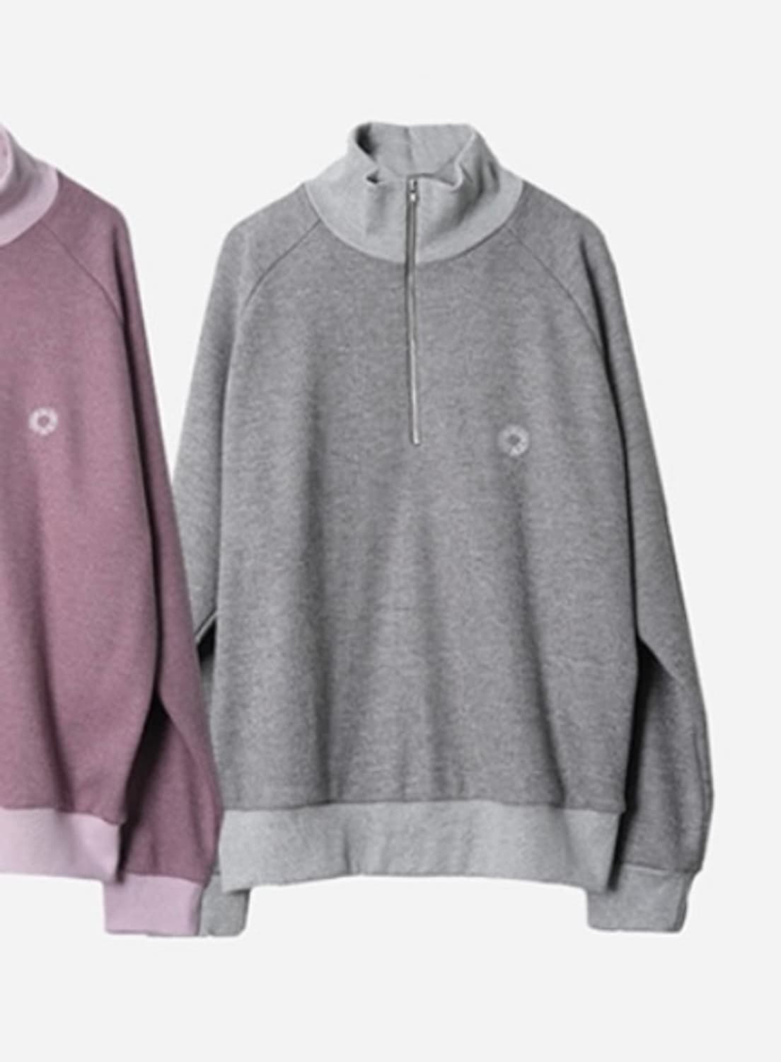 999휴머니티 이지 니티드 하프 집업 (그레이) 상품이미지2