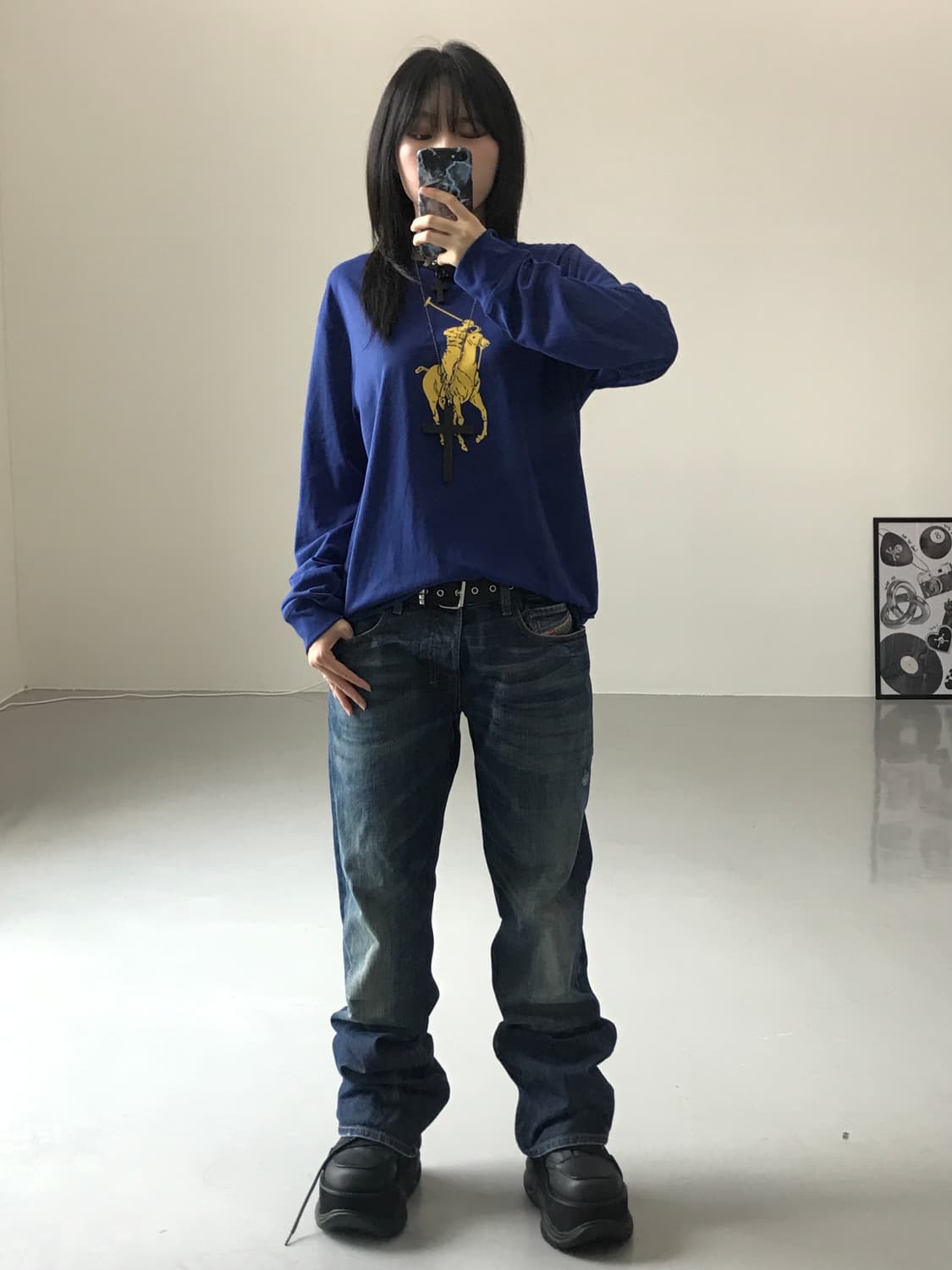 폴로 랄프로렌 블루 로고 롱슬리브 상품이미지2