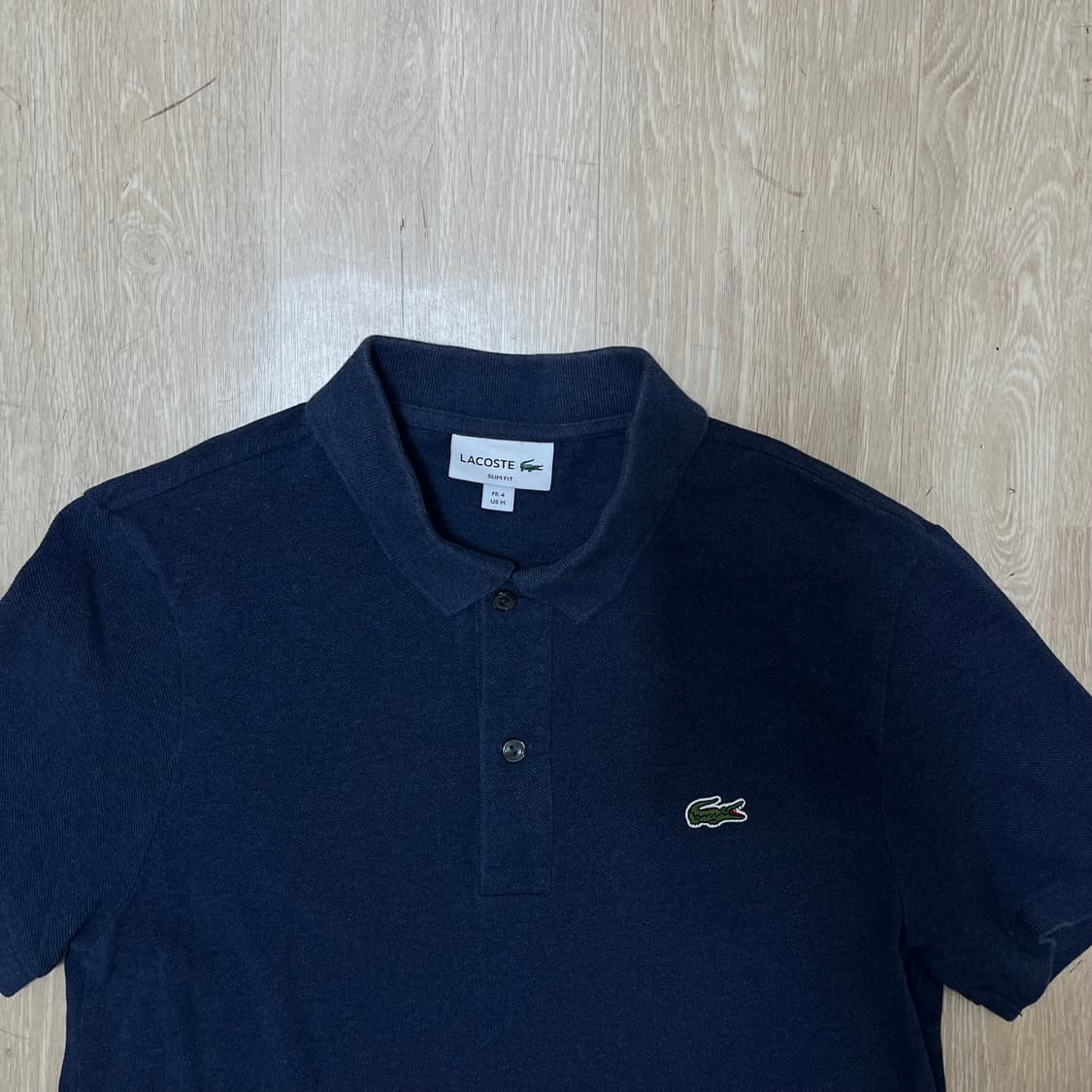 라코스테 LACOSTE 남성 로고 카라 셔츠 블루 M(95) 상품이미지4