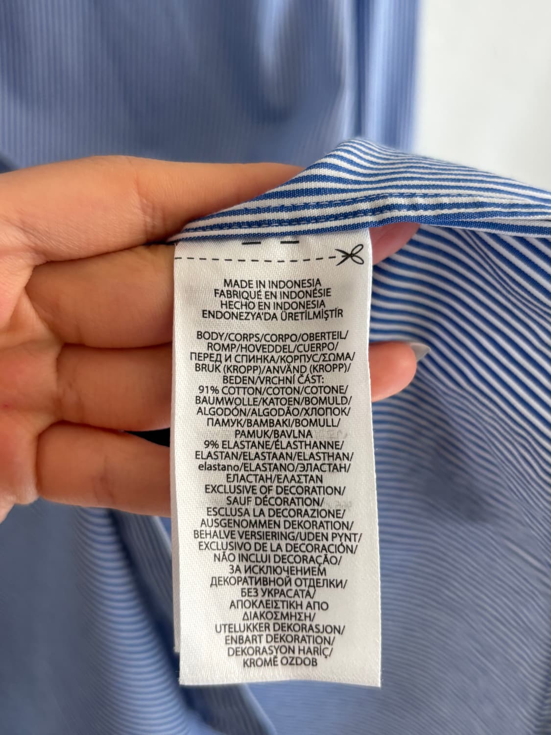 Polo 폴로 랄프로렌 QR신형 블루 스프라이트 클래식 핏 셔츠 상품이미지6