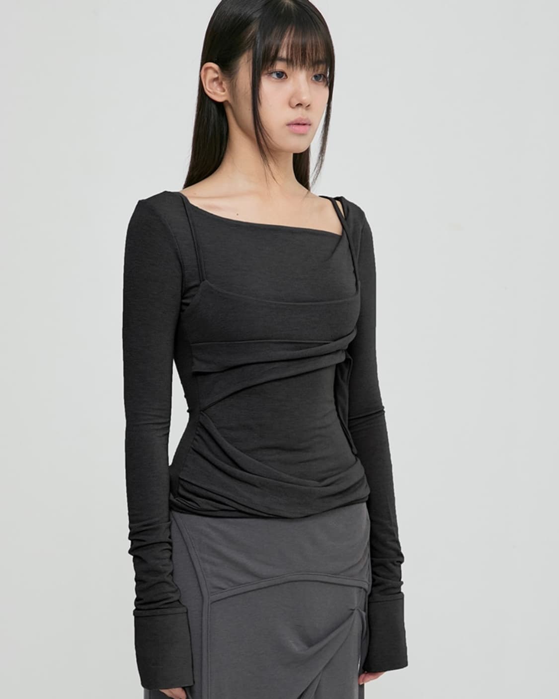 flareup Layered Bustier Long Sleeve 상품이미지2