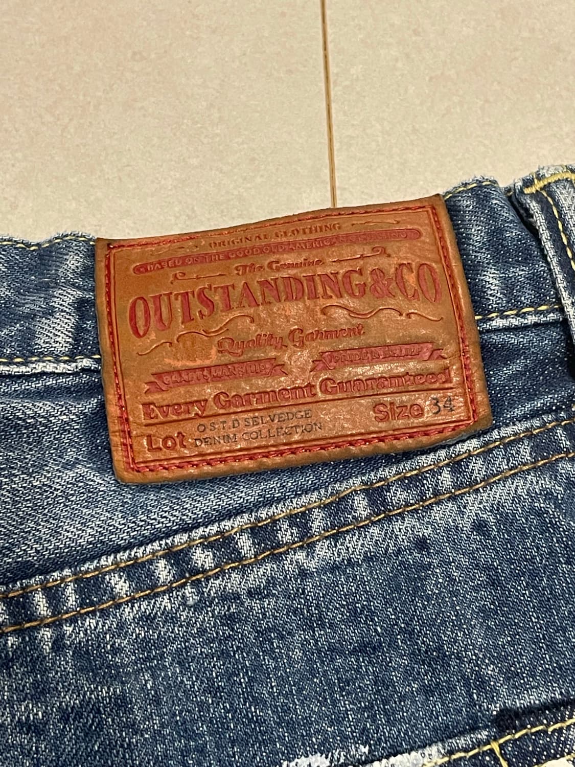 아웃스탠딩 SELVEDGE DENIM SHORTS_REPAIR 상품이미지4