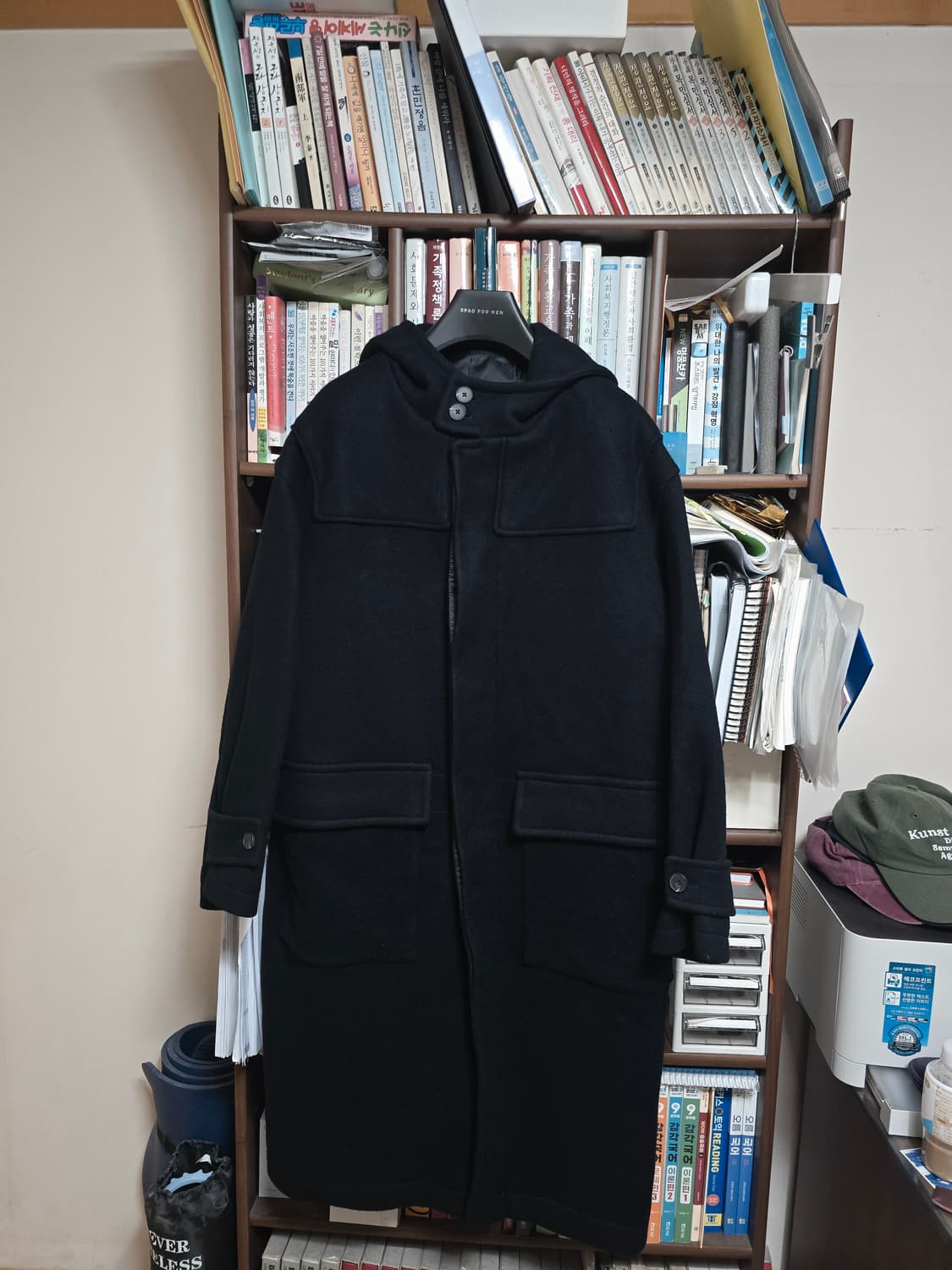 세븐피겨스 후드 더플 코트 다크네이비 L 상품이미지1