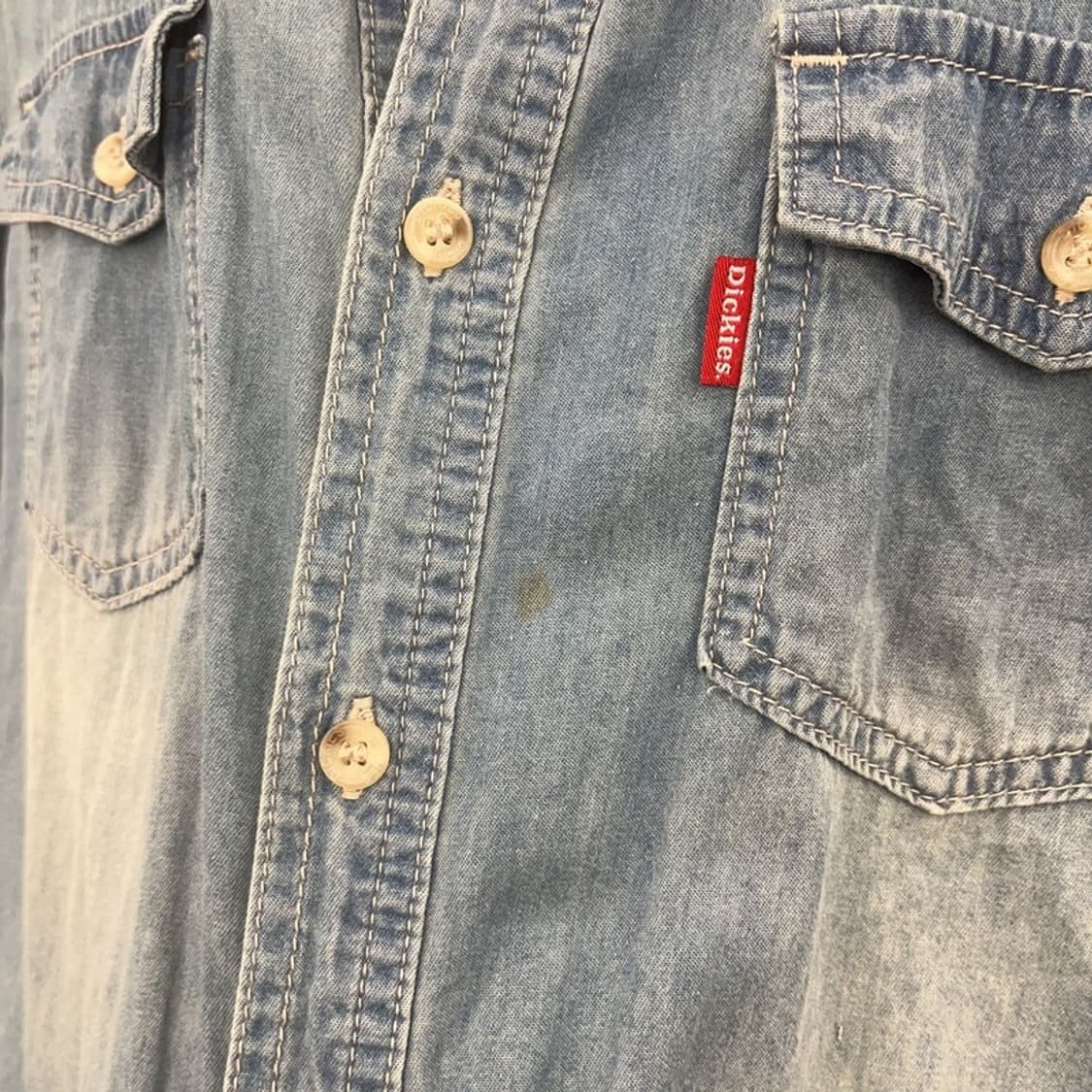 디키즈 웨스턴 빈티지무드 워싱 데님 셔츠 L C08538 상품이미지7