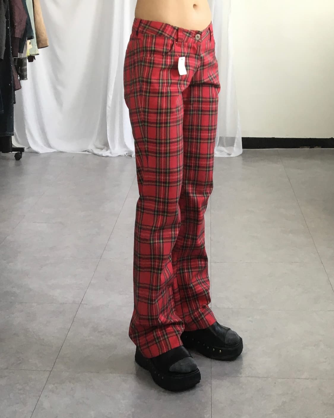 Check pattern cotton pants 상품이미지1
