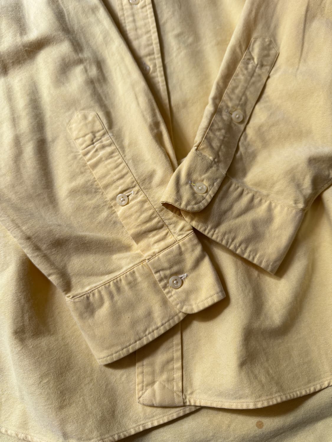 [XL]90s 폴로 랄프로렌 BIG SHIRT 라이트옐로우 옥스포드 셔츠 상품이미지6