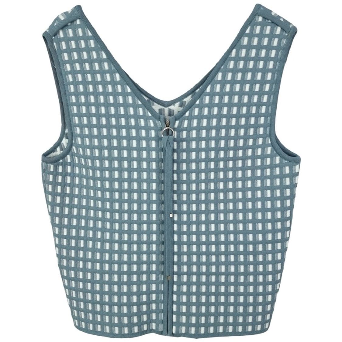 [시스템] 체크 니트 집업 뷔스티에 M18991 상품이미지2