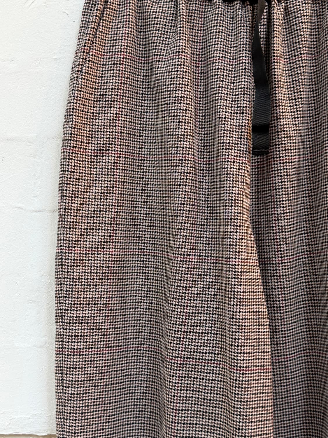 Niko and 체크 배기 밴딩 와이드 코튼 팬츠 4 상품이미지3