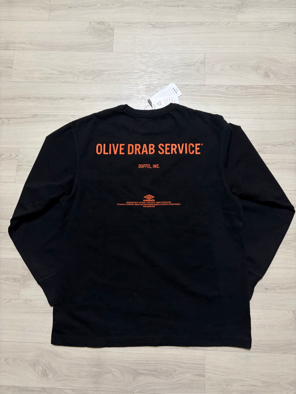 스펙테이터x엄브로 레프리 티셔츠 블랙 S사이즈 판매 상품이미지3