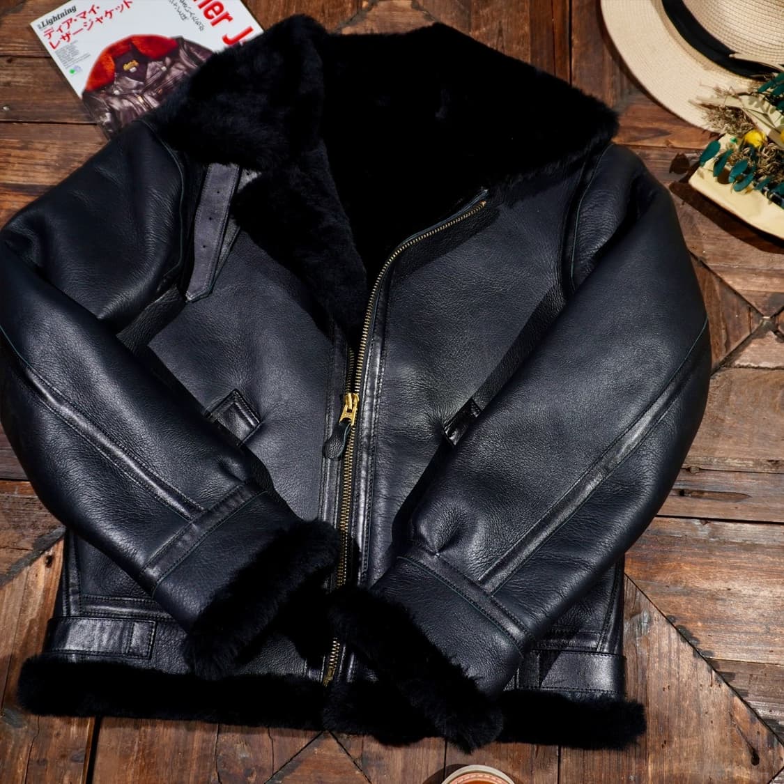 Veluokldly 리얼 양가죽 무스탕 블랙 m 새제품 판매 상품이미지8