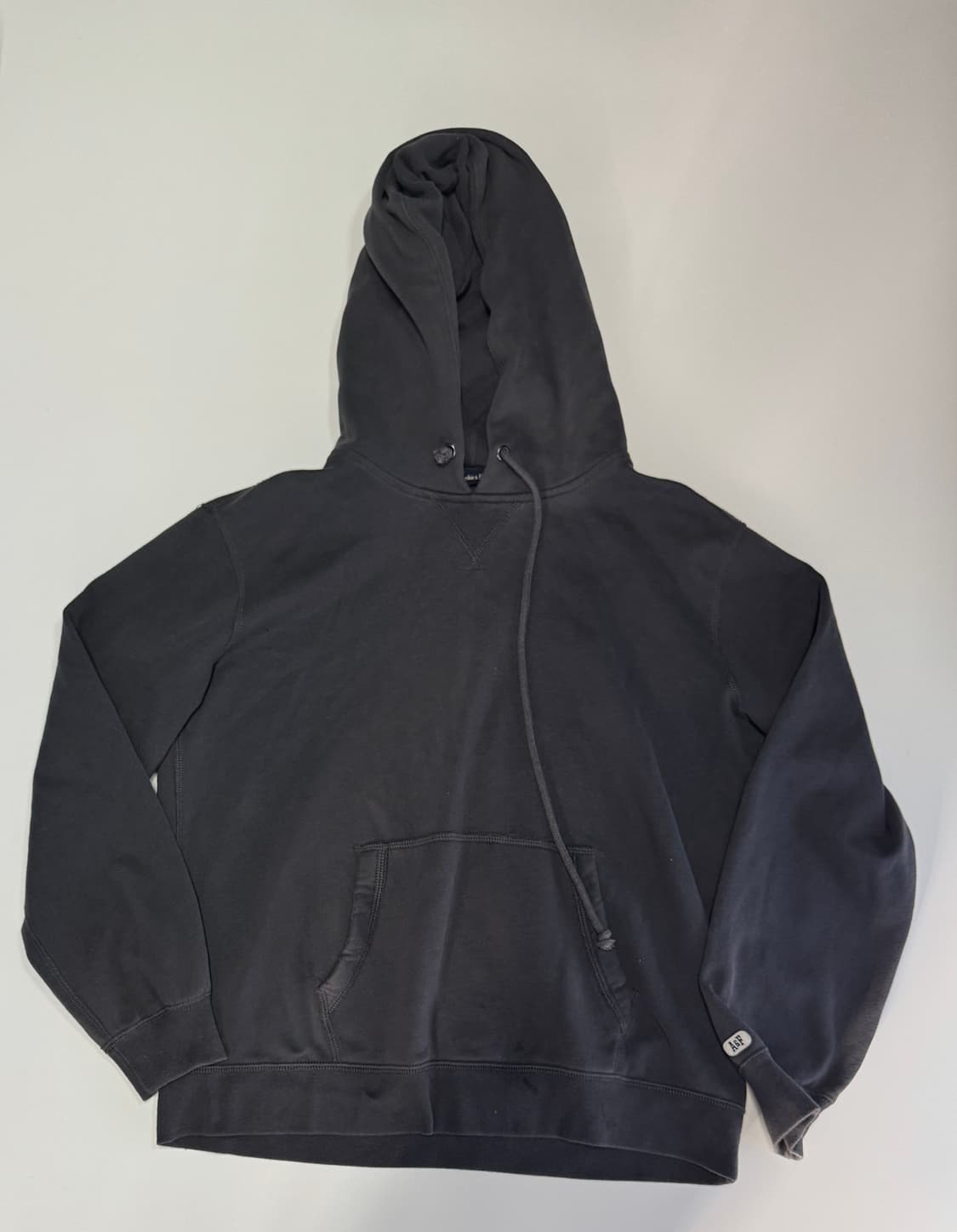 아베크롬비 미니멀 무지 빈티지 그레이 후드티 오버핏 상품이미지1