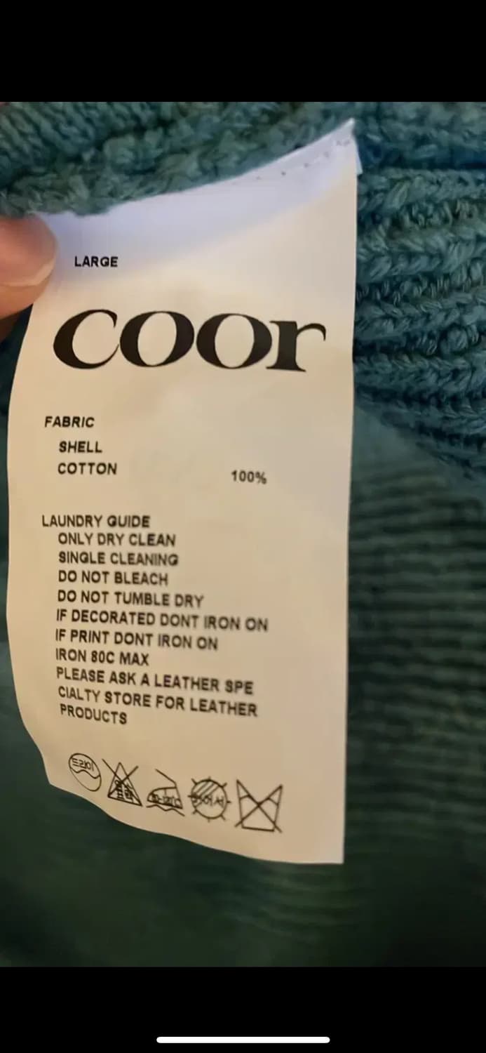 쿠어 하이넥 루프 니트 집업 L 상품이미지4