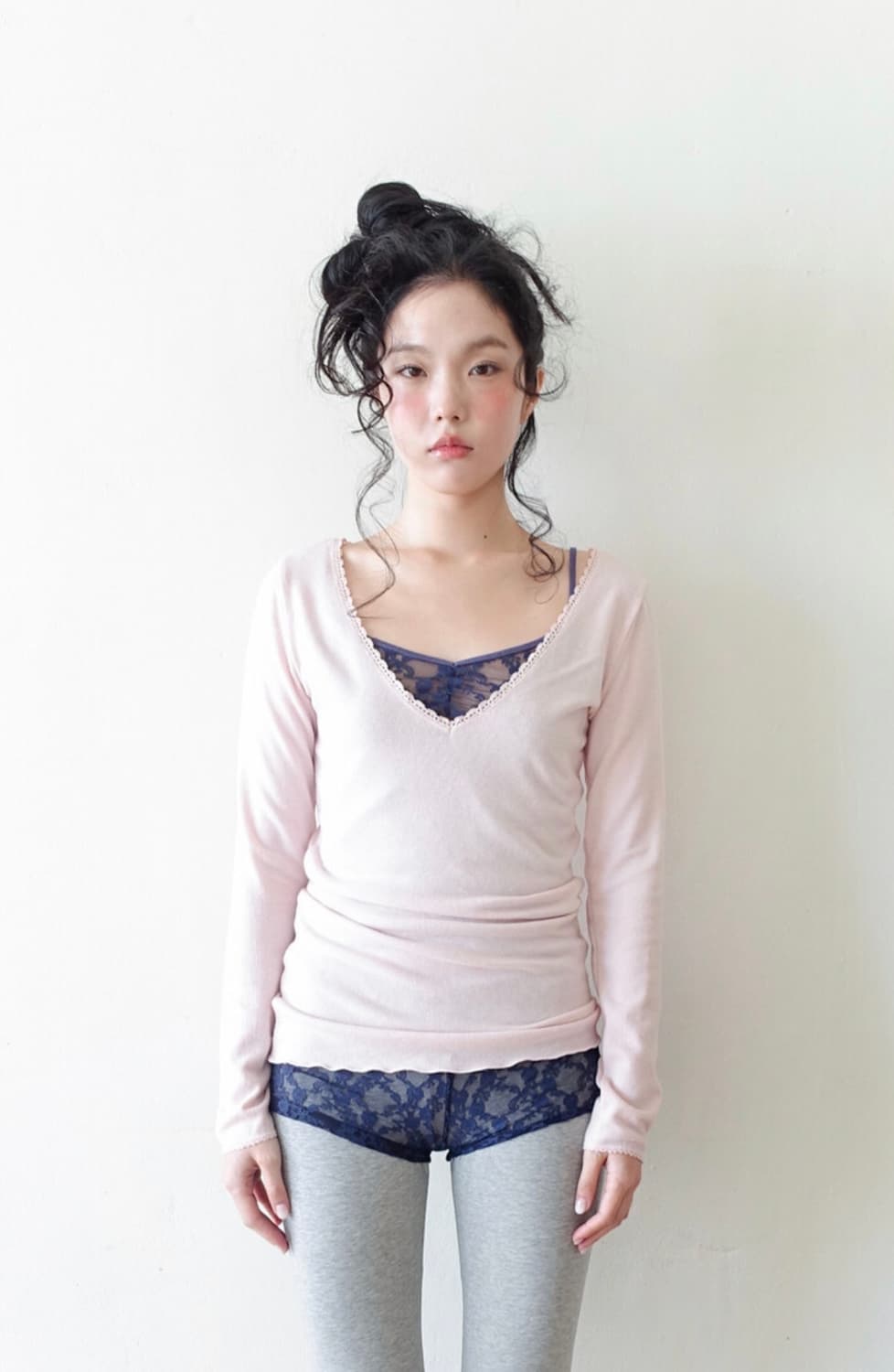 샵페어리 iris long top (pink) 레이 착용 상품이미지3